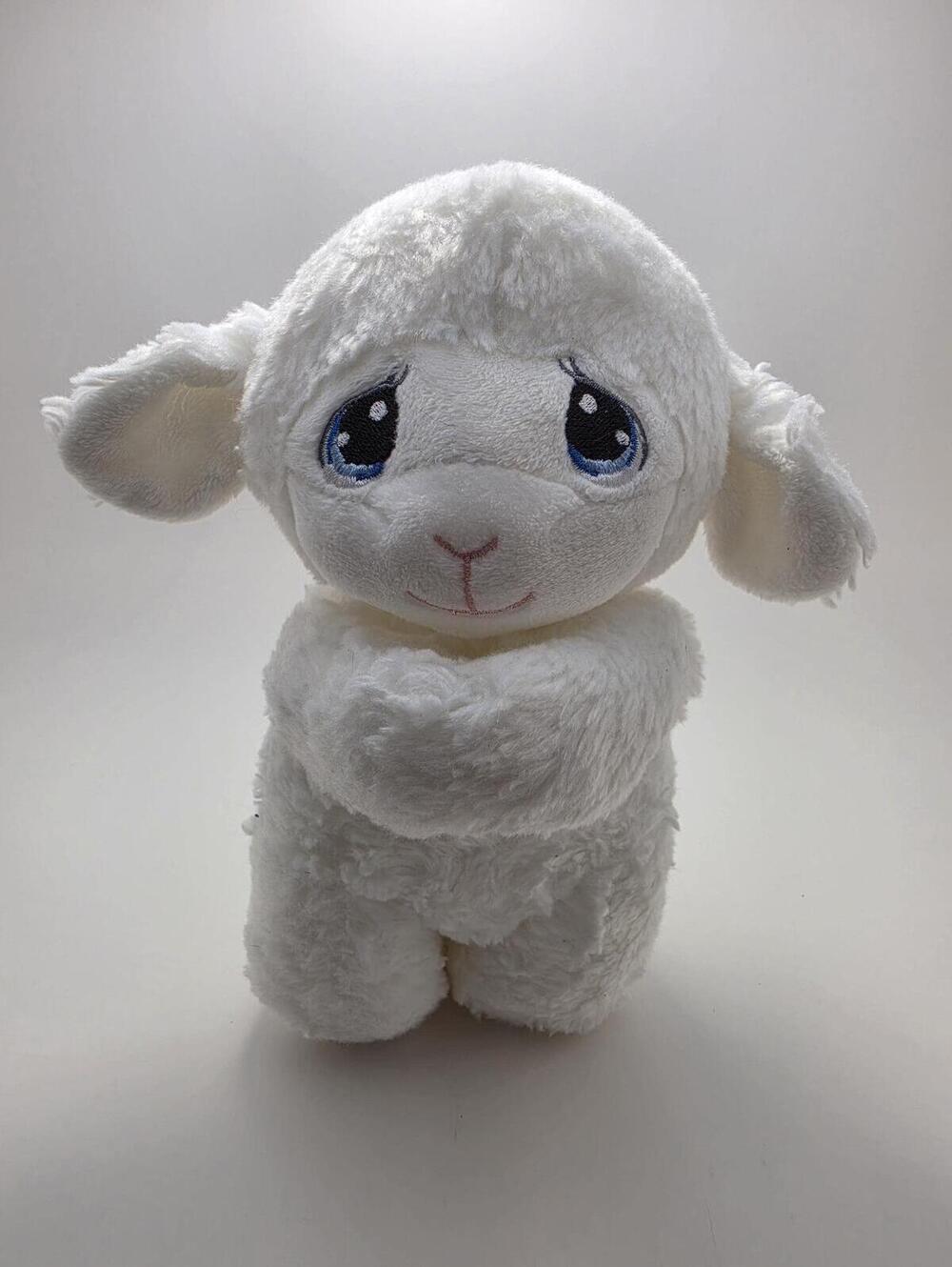 Precious Moments Tender Tails Praying Lamb Plush, Vintage Collectible (9 inch)